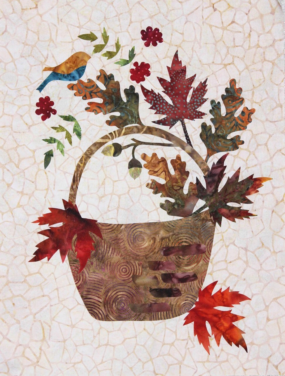 Seasonal Silhouettes Block 9 Laser Cut Fusible Applique Kit With Background,